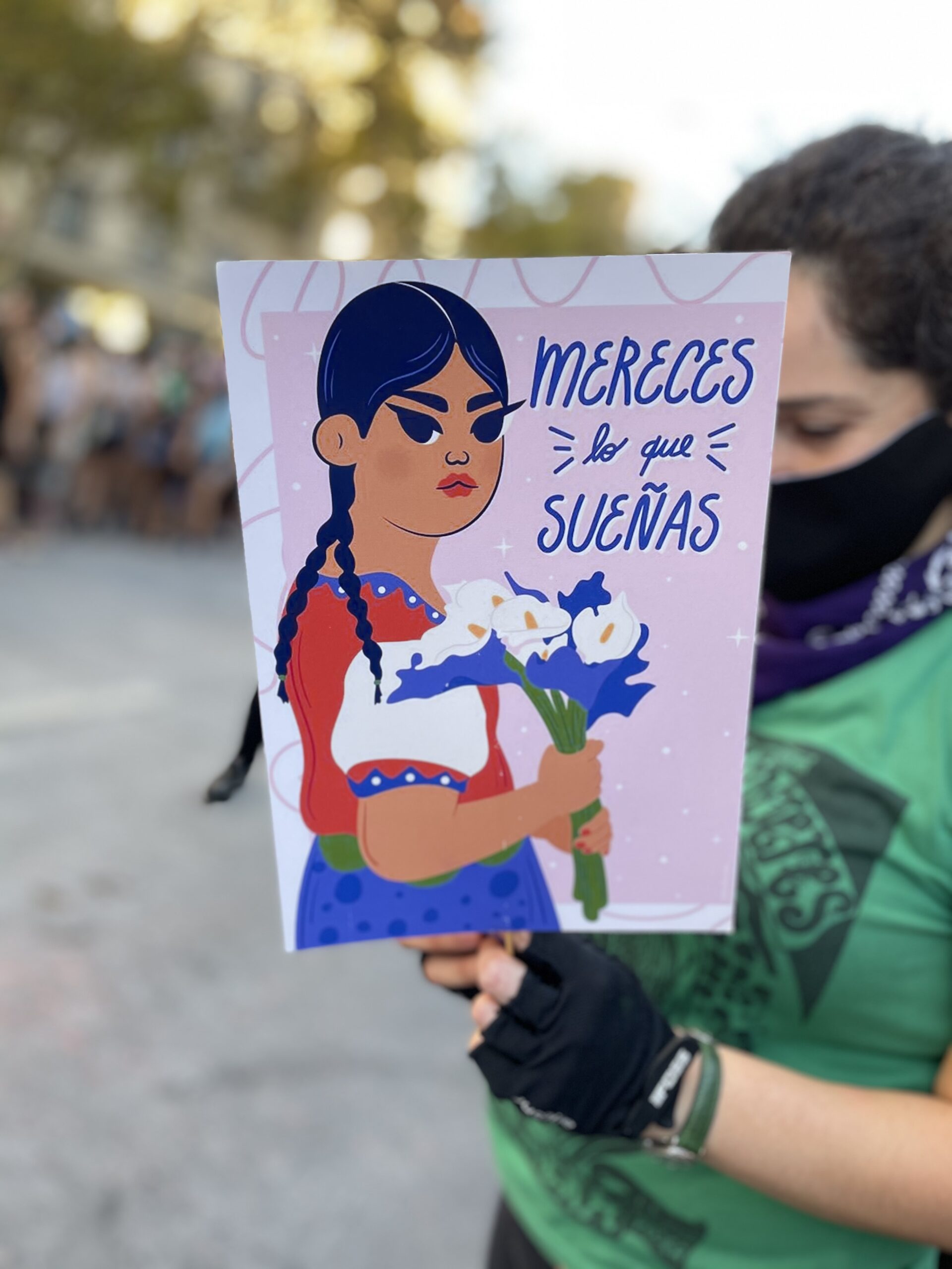 Por ti, por mí y por todas.              8 de marzo día  internacional de la mujer 2021  marcha en Santiago .